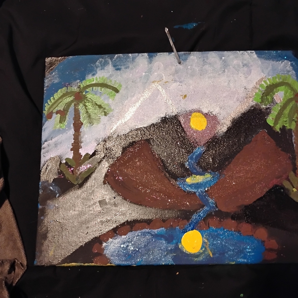 Serene Oasis Canvas Painting